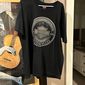 Harley-Davidson Black and Gray Short Sleeve Tee- soldotna Alaska